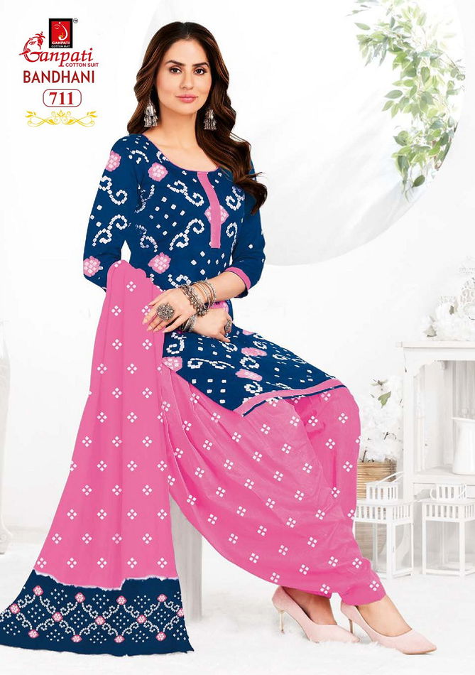 Bandhani Vol 7 By Ganpati Bandhani Printed Cotton Readymade Dress  Orders In India